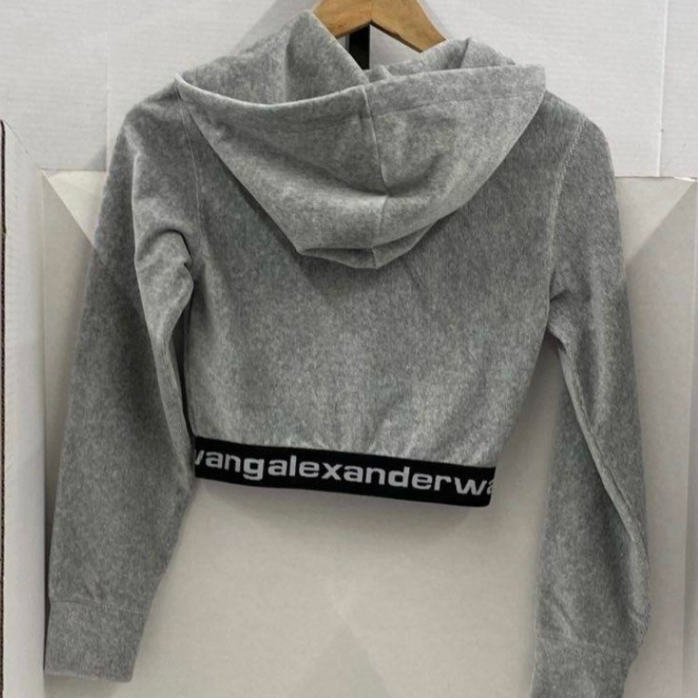 Alexander Wang Corduroy Cropped Hoodie - Picture 6 of 8